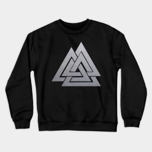 Iron Viking Valknut | Metallic Viking Symbol Crewneck Sweatshirt